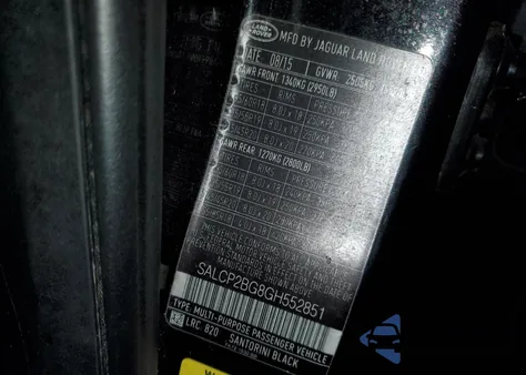 2016 Land Rover Discovery Sport Se from USA, damaged, VIN SALCP2BG8GH552851